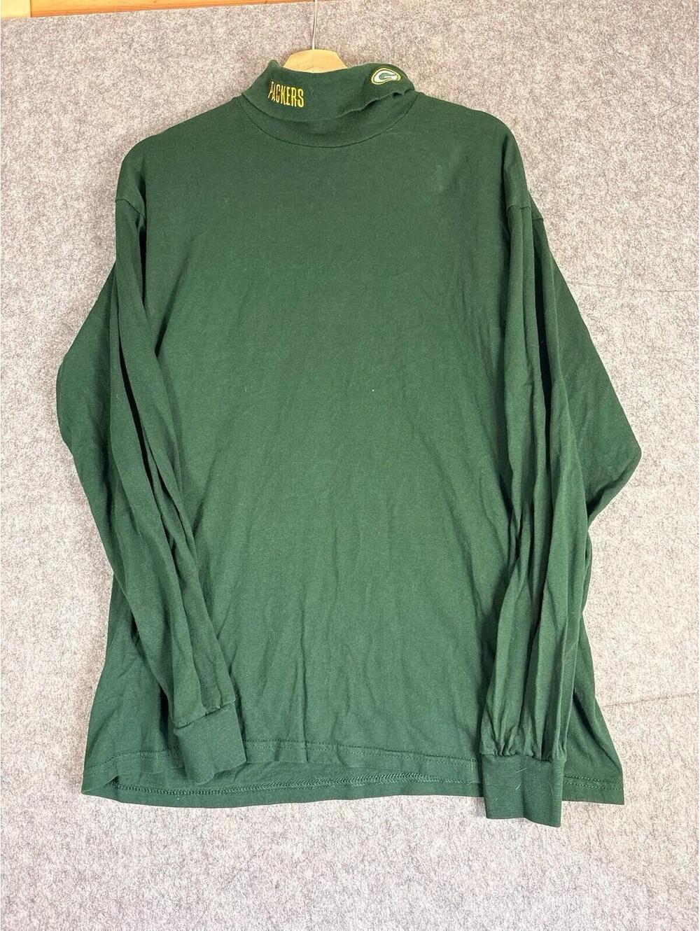 Vintage Green Bay Packers Turtle Neck Men’s L Sportswear Long Sleeve Pullover